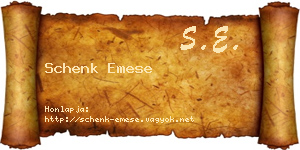 Schenk Emese névjegykártya